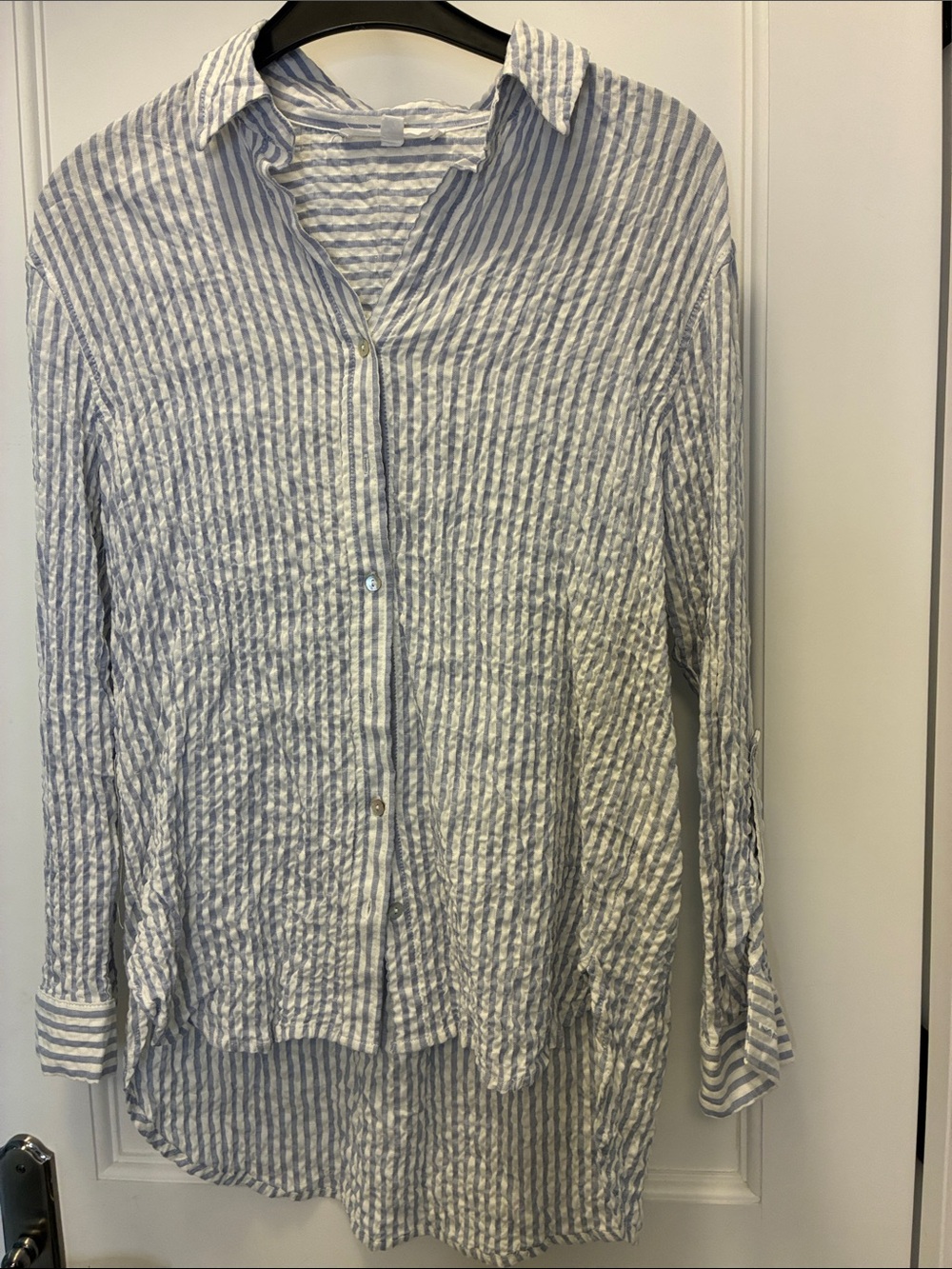 Jane + Delancey Striped High-Low Button Down Shirt S ⭐️TSTOP4